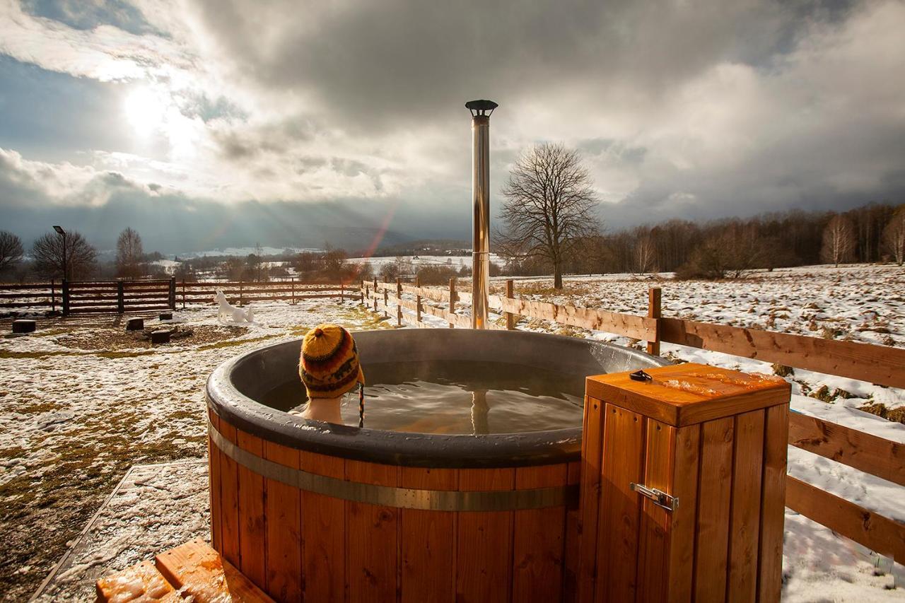 Drewniane Domki Z Prywatnym Jacuzzi I Widokiem Na Gory - Klimatyczny Kompleks W Gorach Izerskich #Widogruszka Grudza Bagian luar foto