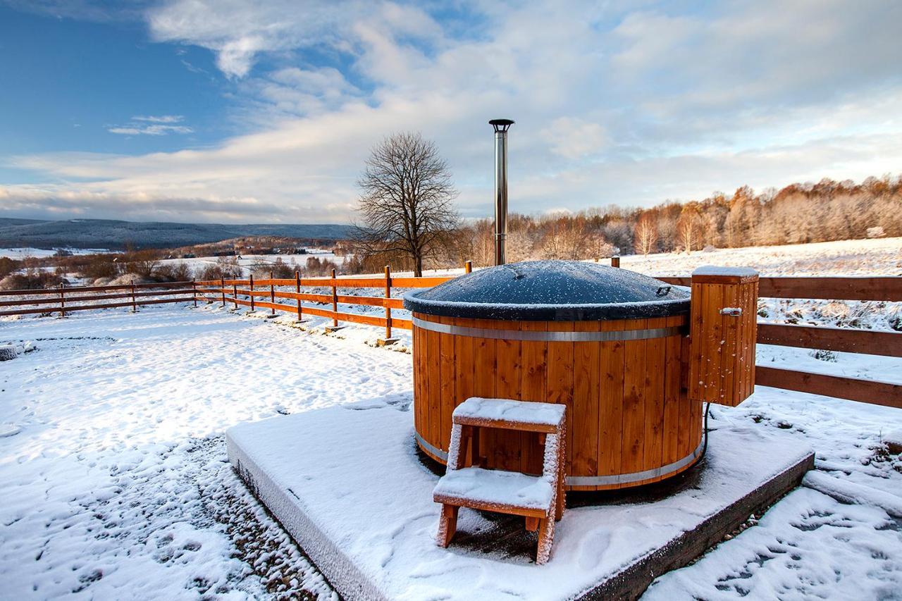 Drewniane Domki Z Prywatnym Jacuzzi I Widokiem Na Gory - Klimatyczny Kompleks W Gorach Izerskich #Widogruszka Grudza Bagian luar foto